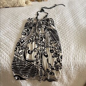 Eva Franco Black and White Patterned Dress